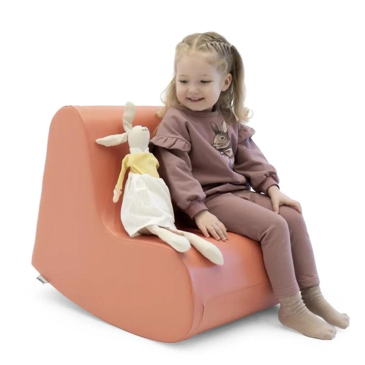 Chaise à bascule - Rose saumon 2/3