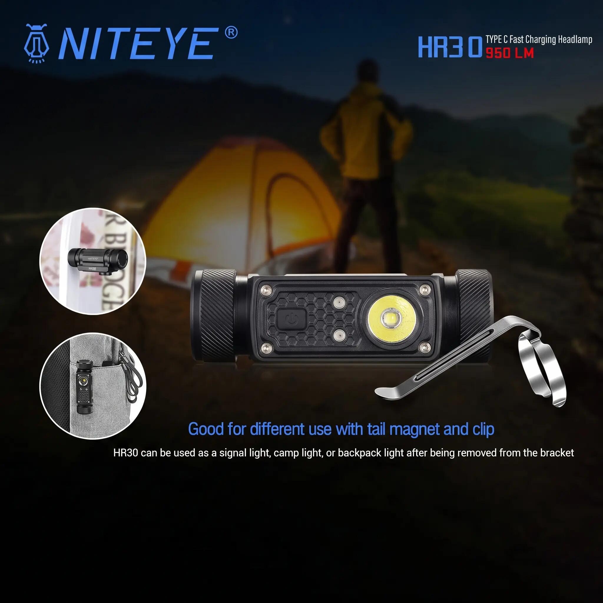 Lampe frontale JETBeam HR30 950 lumens rechargeable étanche 11/15