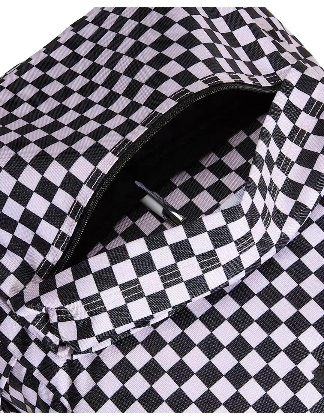 Mochila Vans De Cuadros Negro y Rosa Old Skool Check Pale Peta - Diseño Icónico 6/6