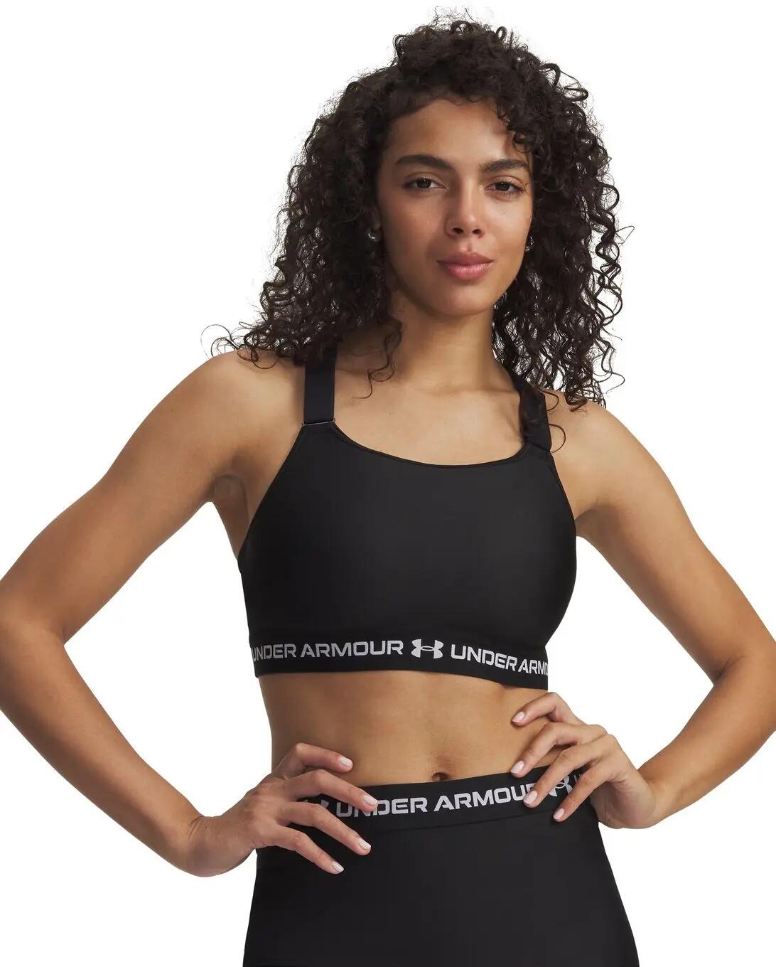 Under Armour HeatGear High Sport-BH für Damen, schwarz 4/5