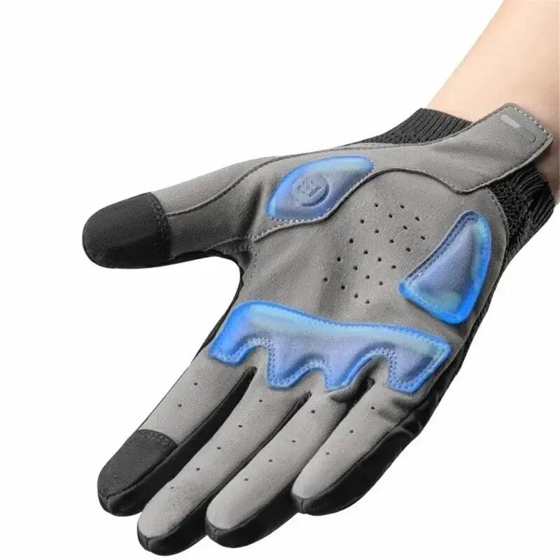 Par de guantes ciclismo hombre dedo completo 5/7