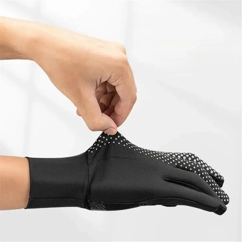 Coppia guanti ciclismo a dita intere traspiranti antiscivolo 4/5