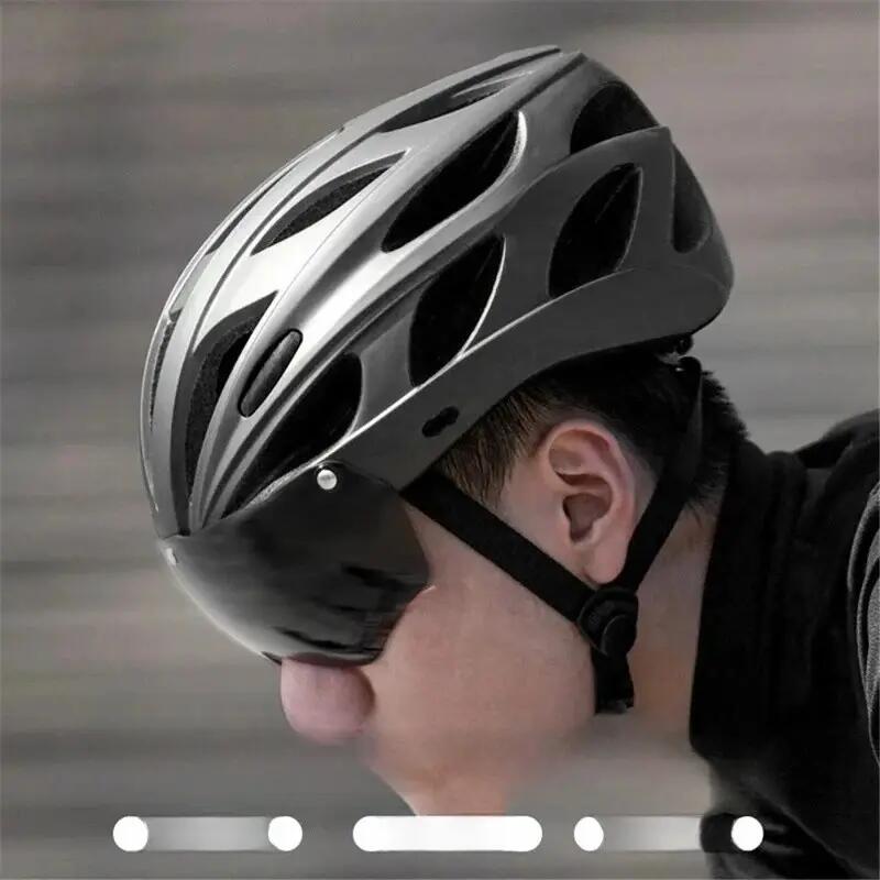 Casque de vélo avec absorption chocs EPS et visière de lunettes 5/5