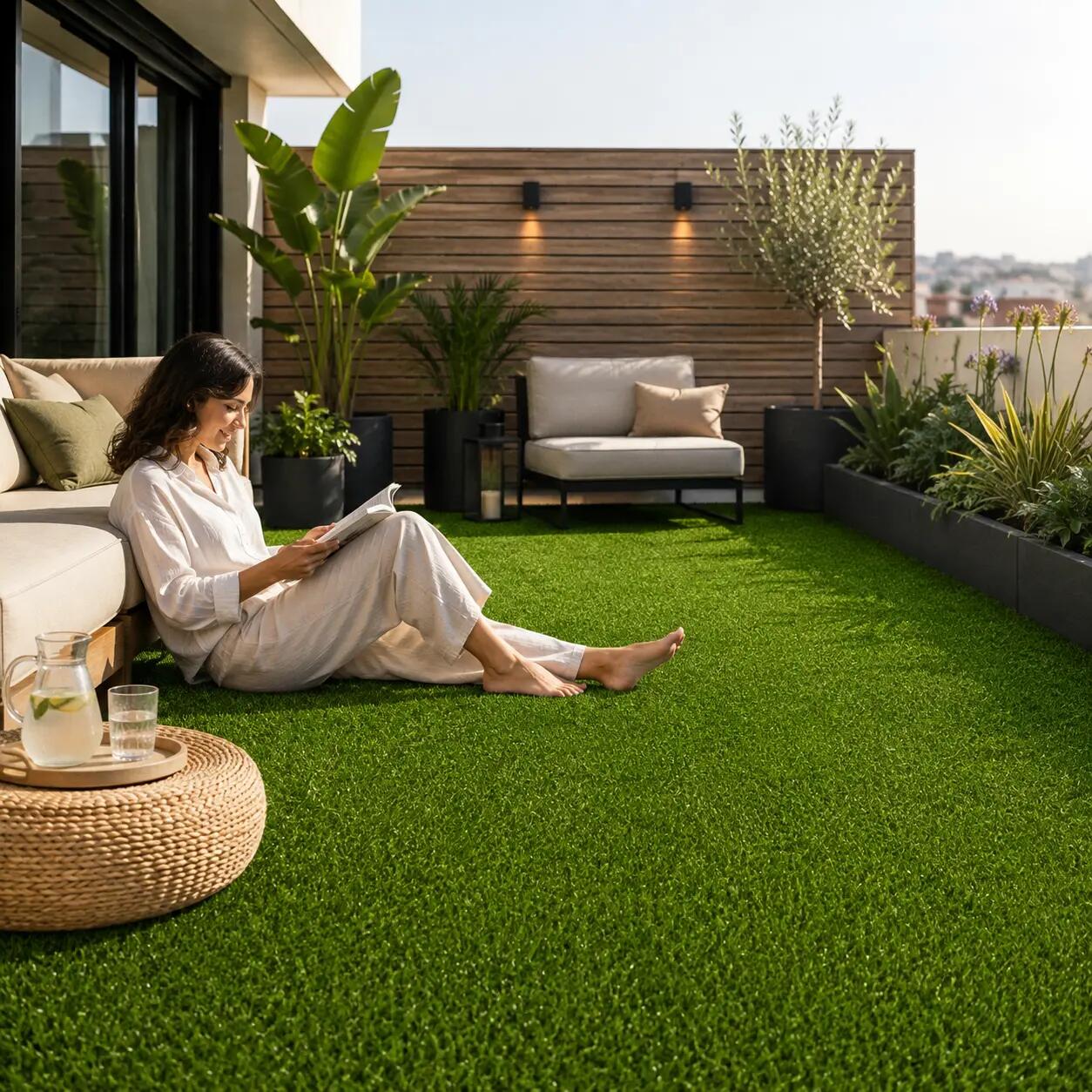 Rollo Césped Artificial Premium 30 mm 1×10 m (10 m²) 7/7