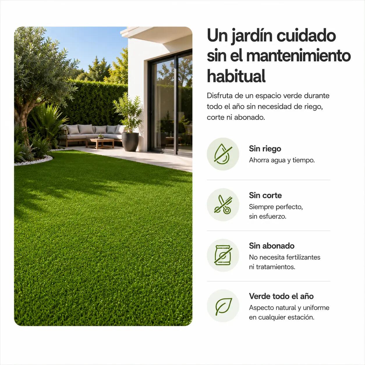 Rouleau de gazon artificiel Premium de 20 mm 2×10 m (20 m²) 6/7