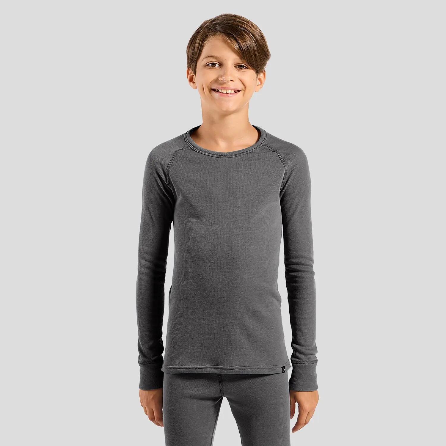 Maillot Manches Longues Odlo Active Warm Eco Gris Enfant 3/8