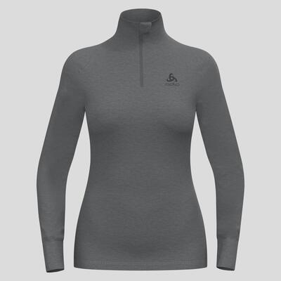 Top base layer a collo alto con mezza zip Active Warm da donna ODLO
