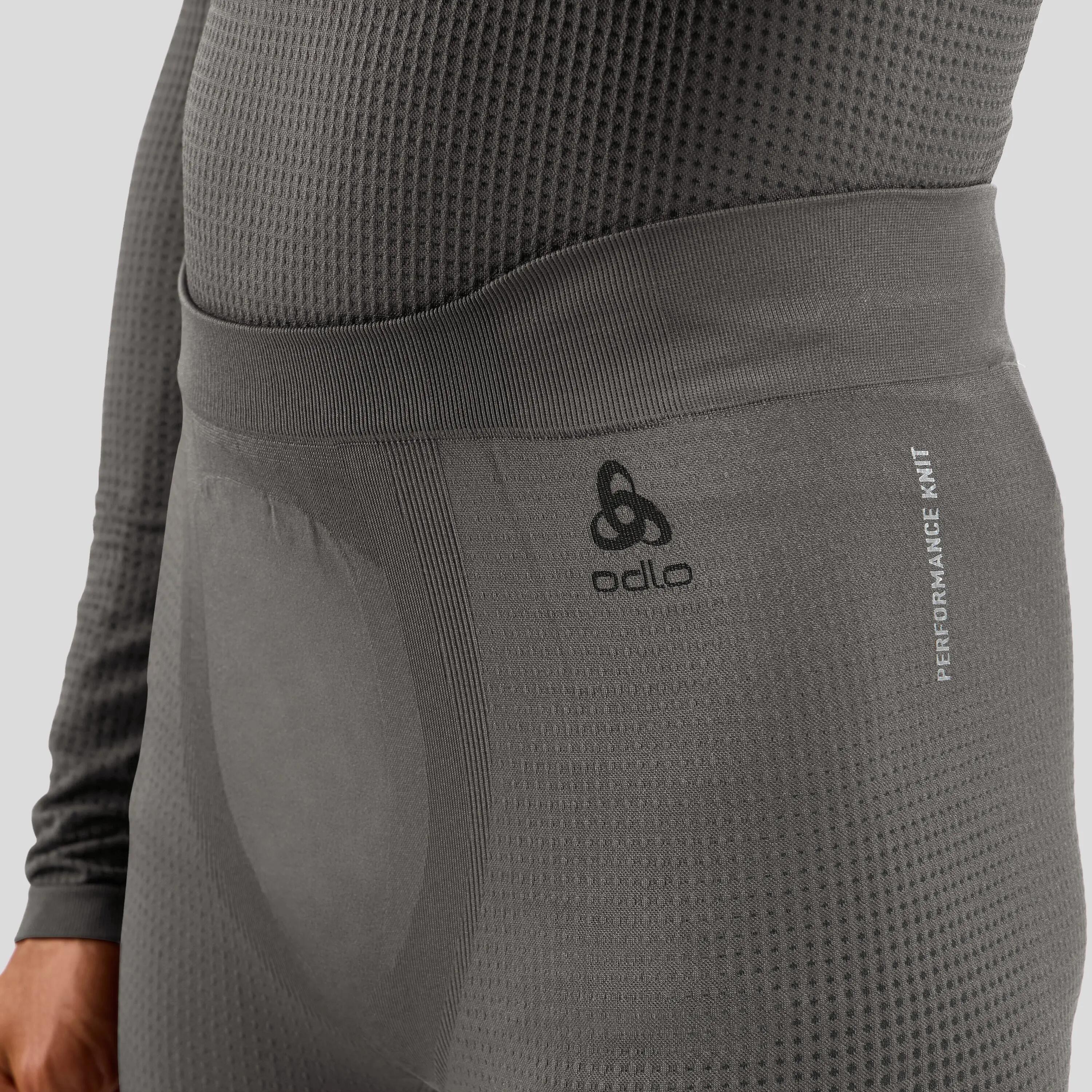 Odlo Performance Warm Eco Long Tights Grey / Black 3/8