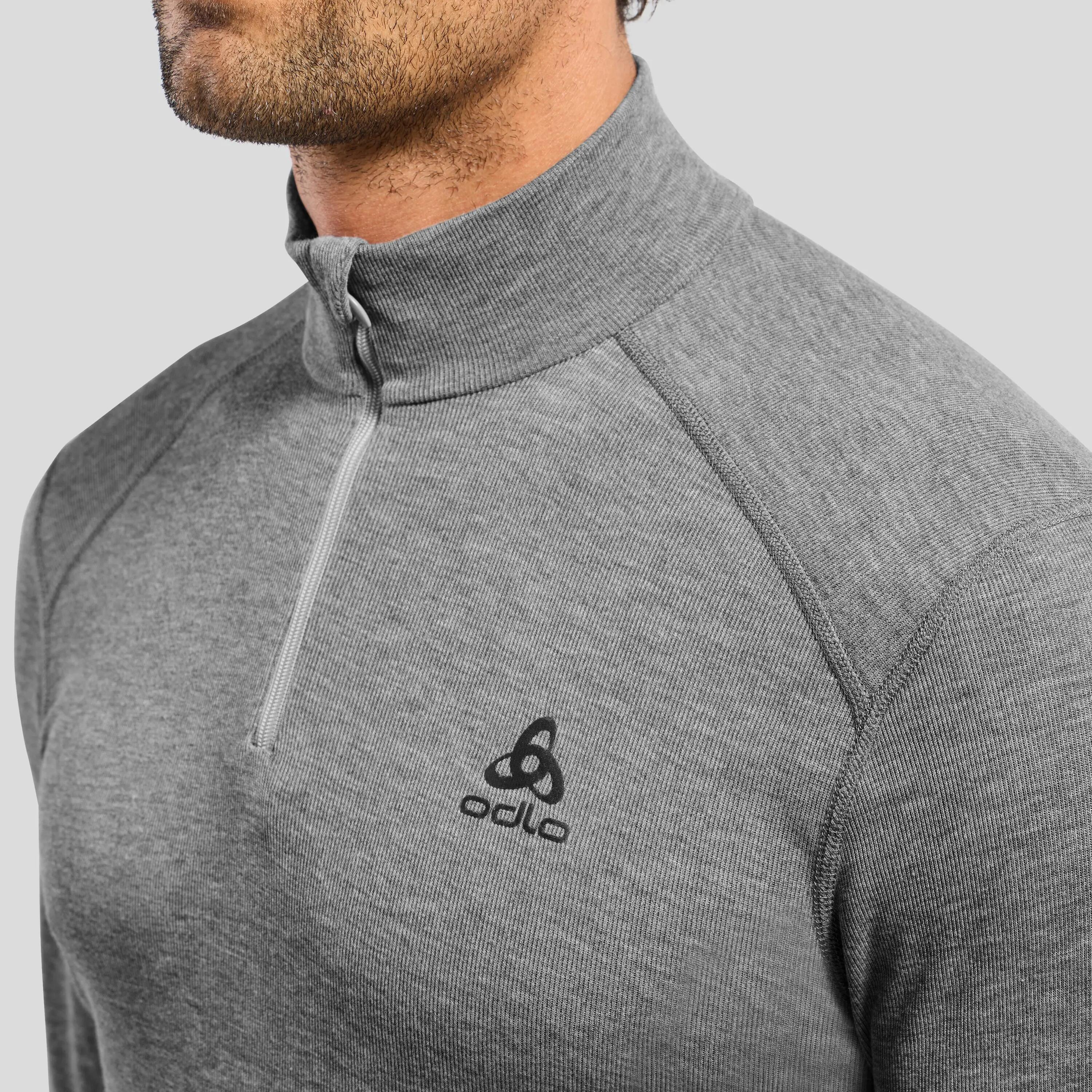 T-shirt à col montant zippé Active Warm pour homme ODLO 3/8