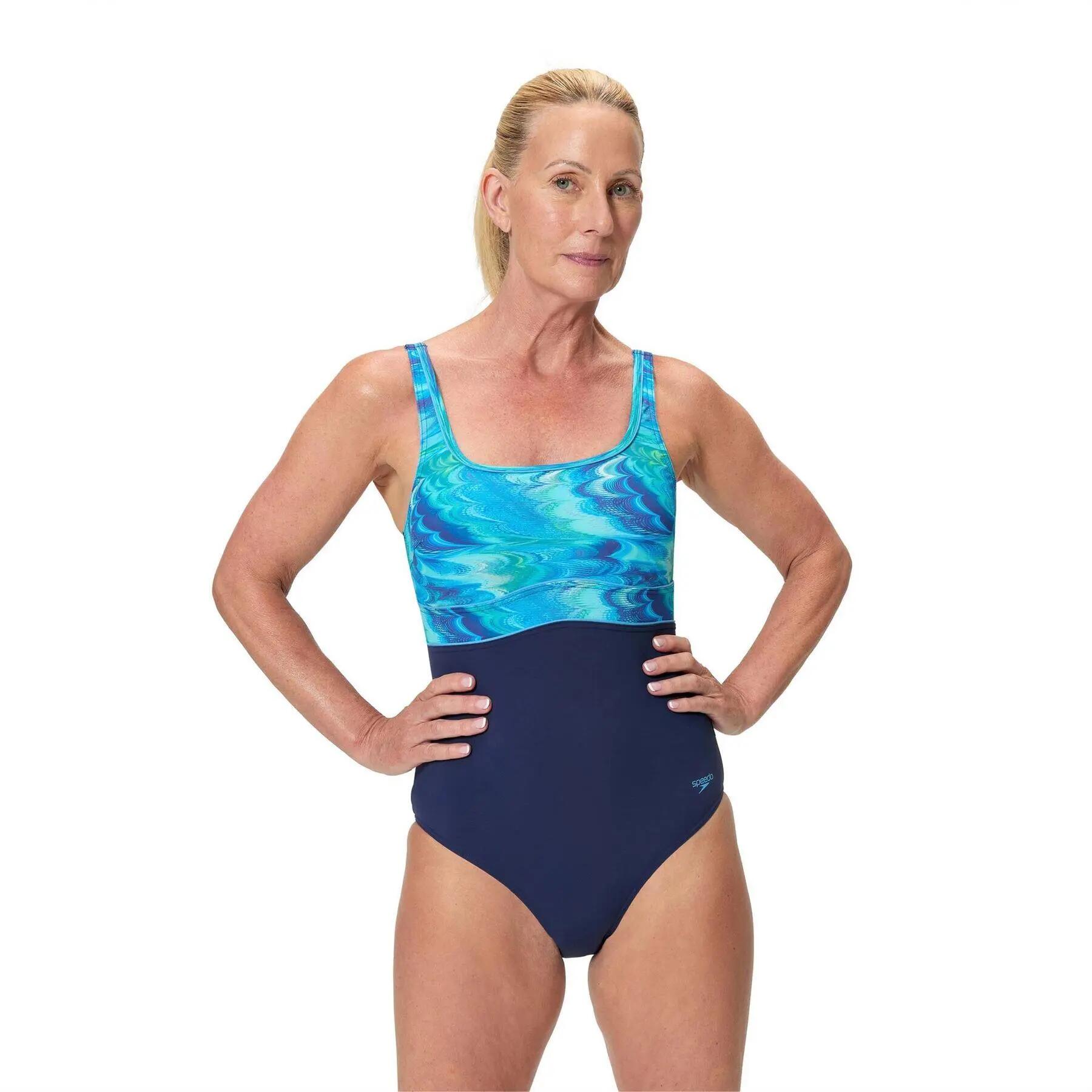 Speedo Womens/Ladies Wavy One Piece Swimsuit