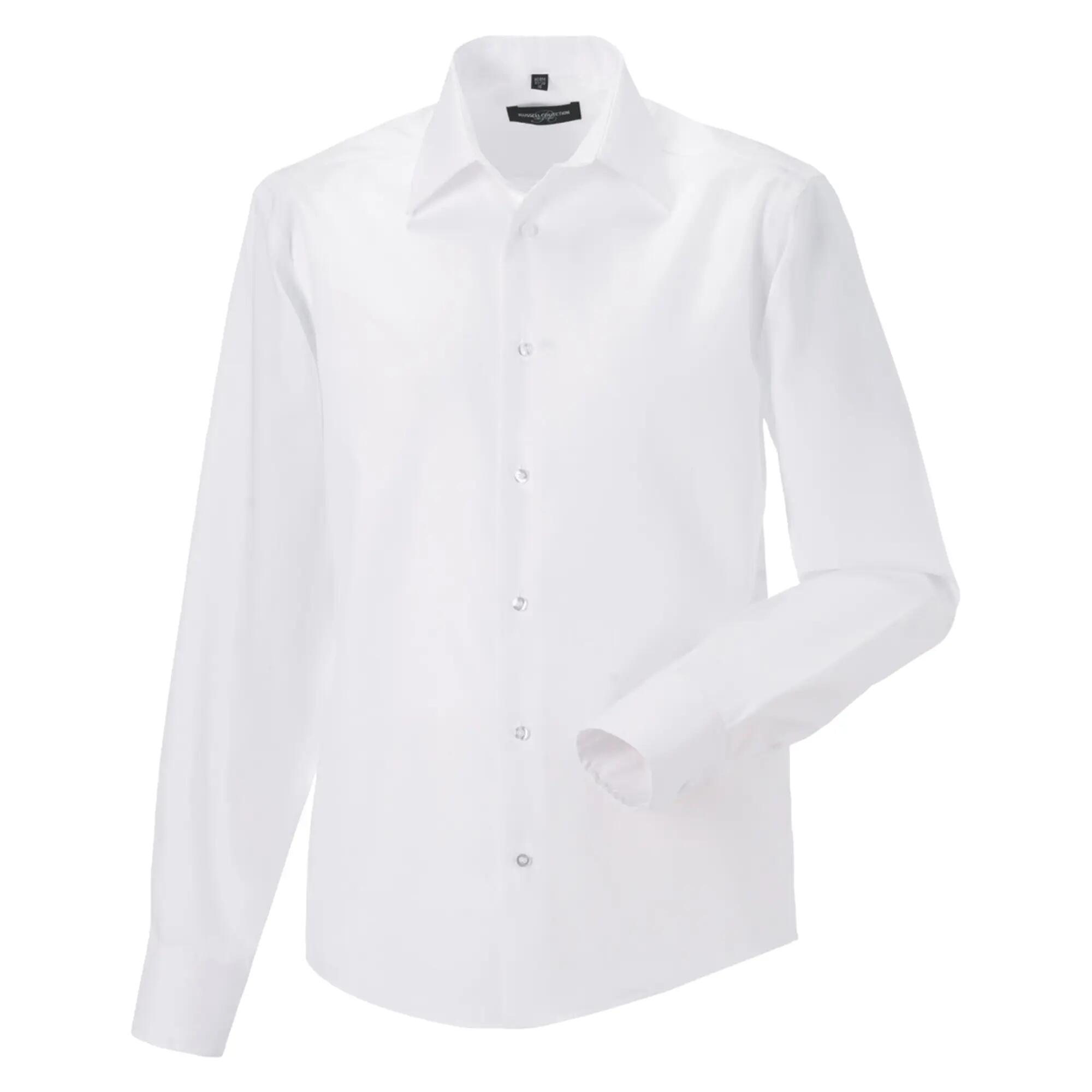 Russell Collection Mens Long Sleeve Tailored Ultimate Non-Iron Shirt