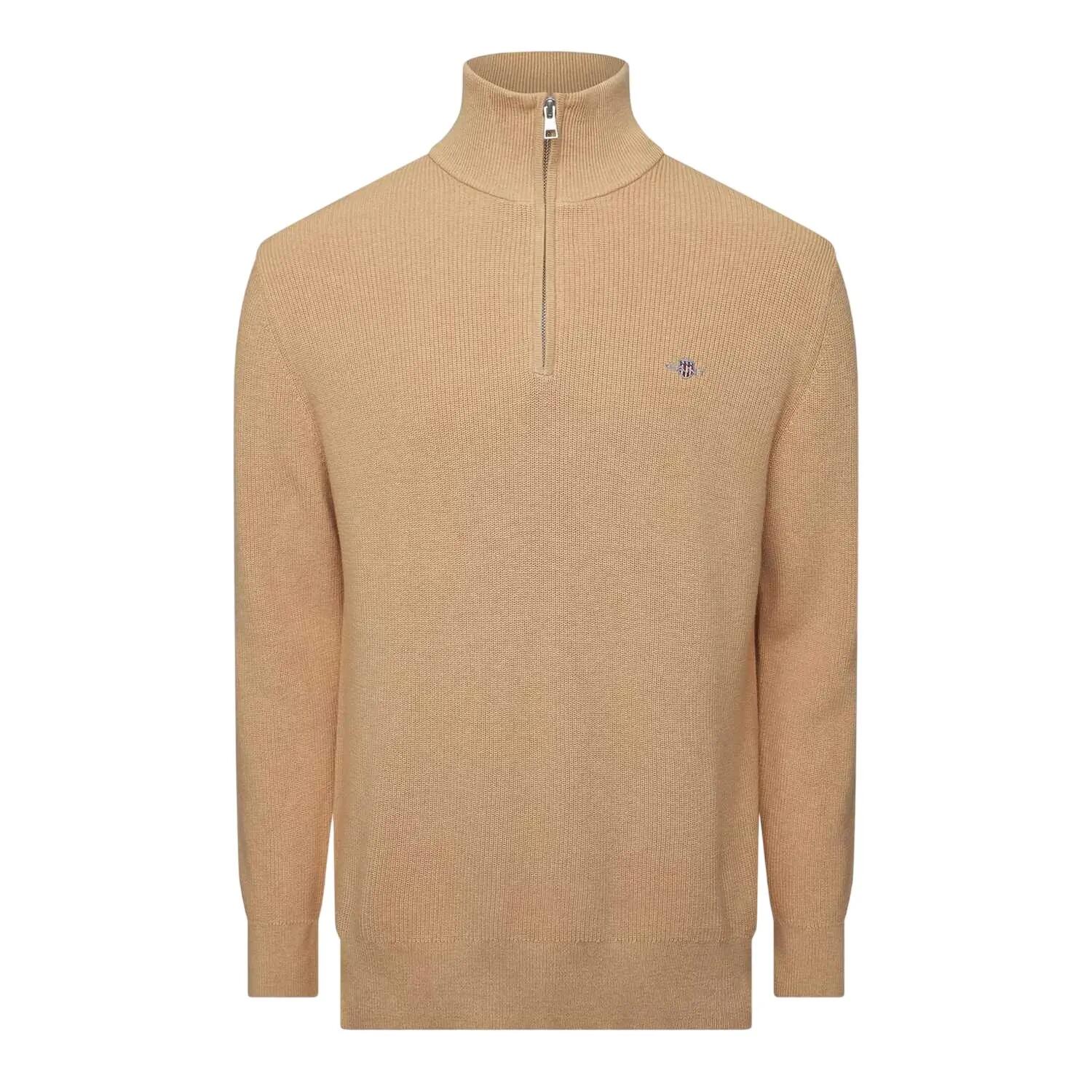 Gant Mens Cotton Merino Quarter Zip Jumper