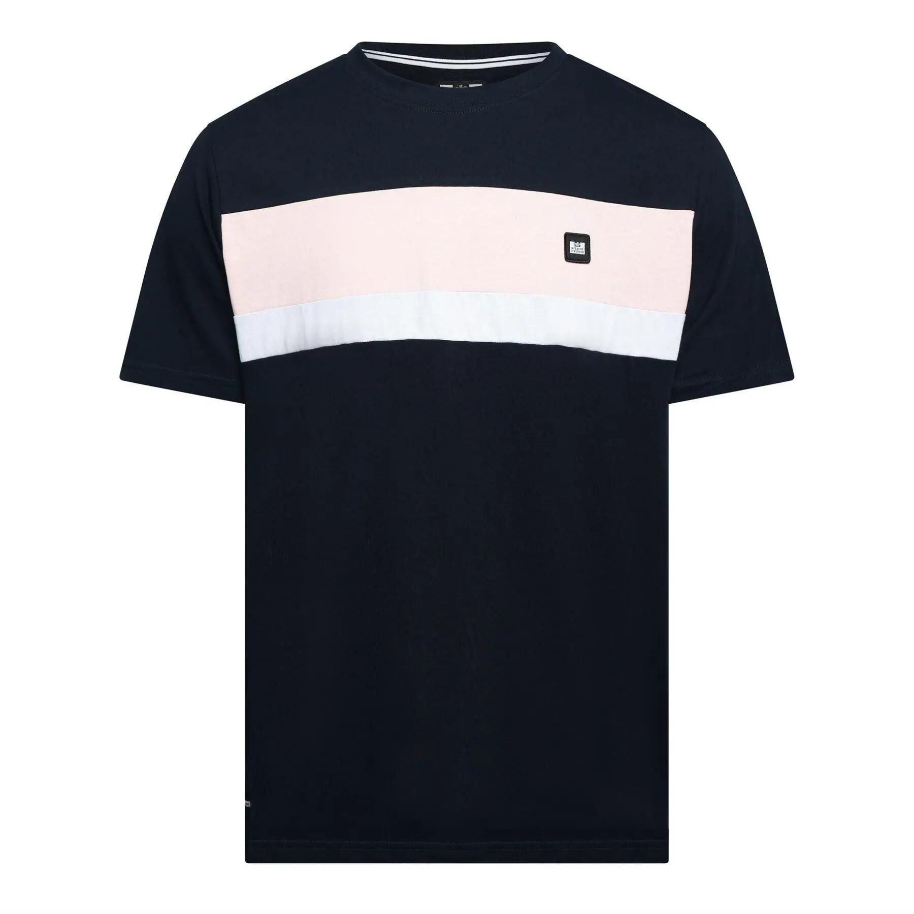 Weekend Offender Mens Crossword Chest Stripe Regular T-Shirt