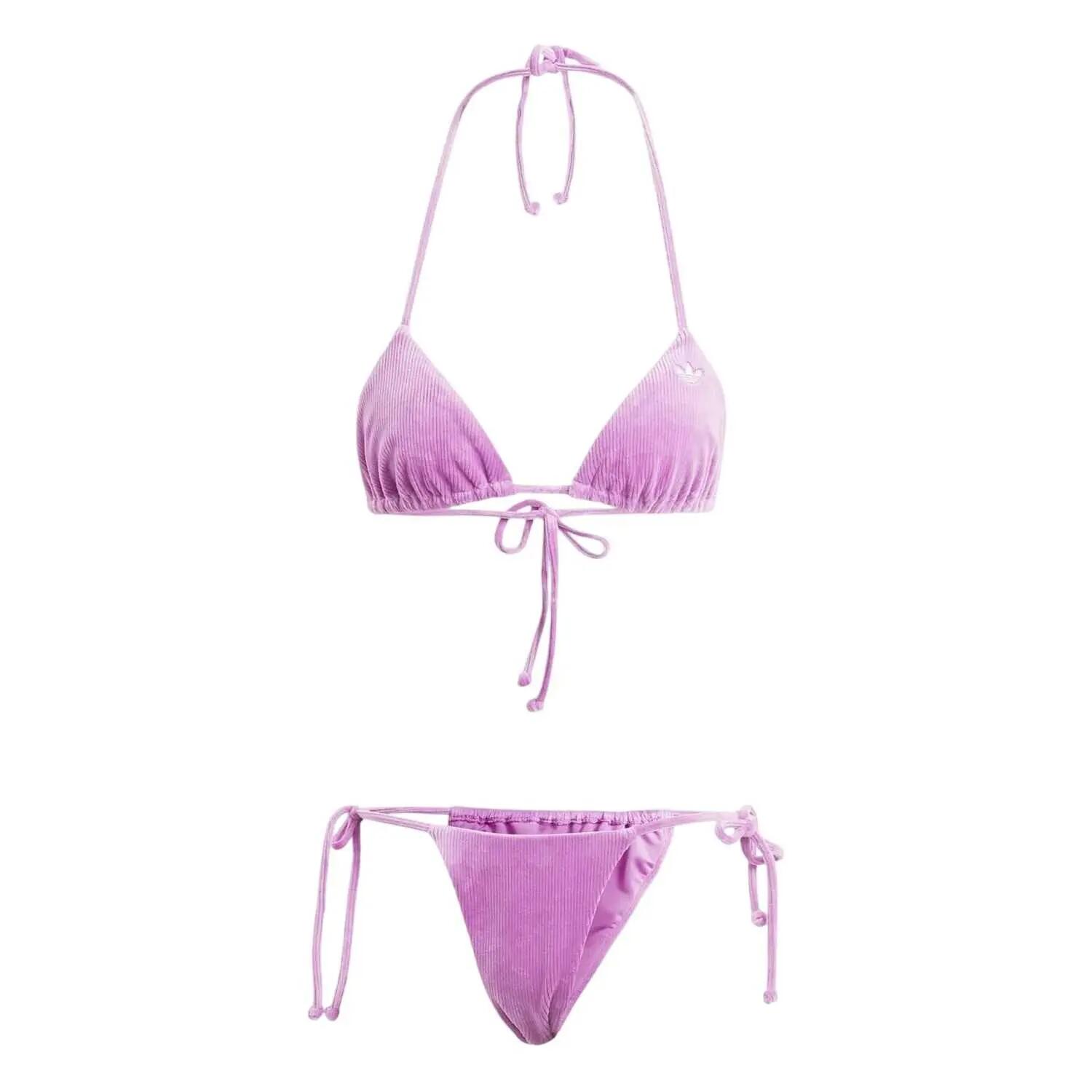 Adidas Womens/Ladies Essentials Ribbed Tie Up Bikini Set