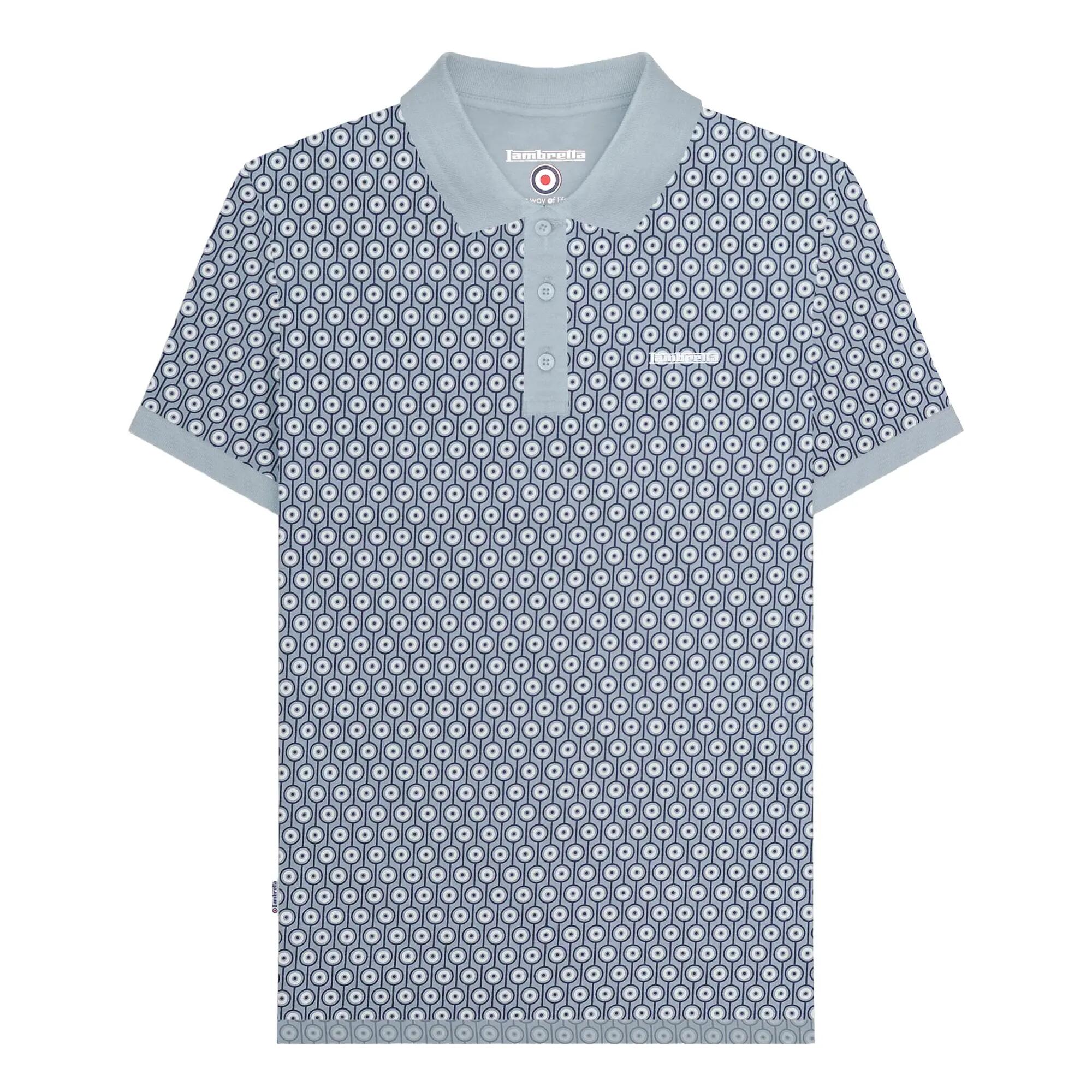 Lambretta Mens AW24 Geometric Polo Shirt