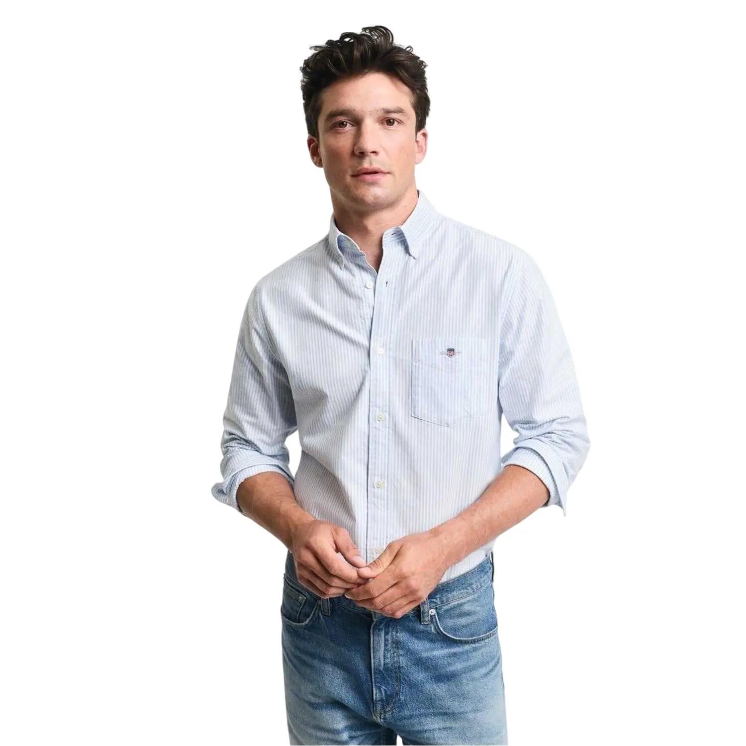 Gant Mens Classic Stripe Detail Oxford Button-Down Shirt