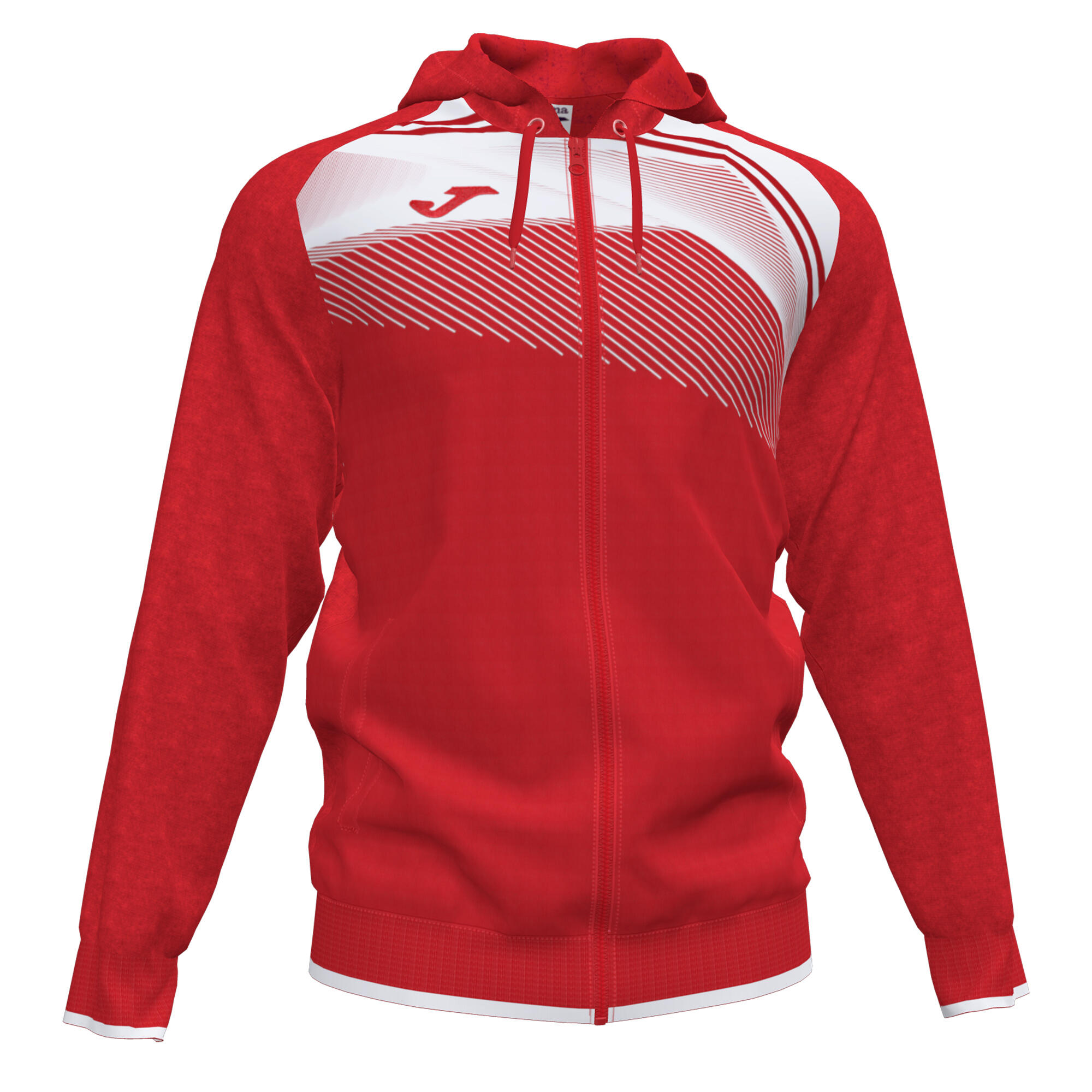 Casaco com capuz futebol criança joma supernova ii vermelho