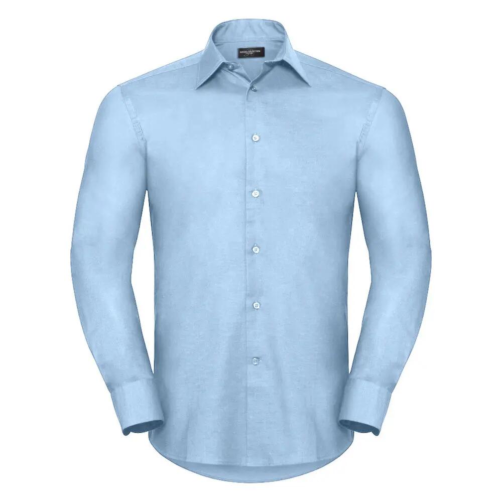Russell Collection Mens Long Sleeve Easy Care Tailored Oxford Shirt