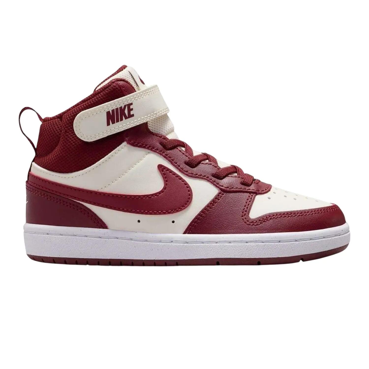 Nike Childrens/Kids Court Borough Swoosh Leather High Tops