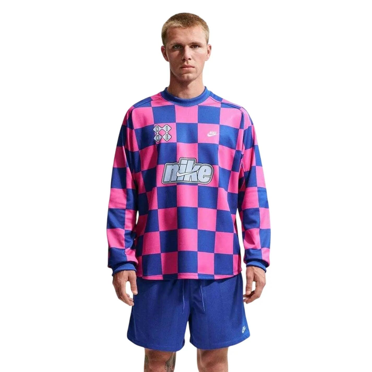 Nike Mens Checkerboard Long-Sleeved T-Shirt