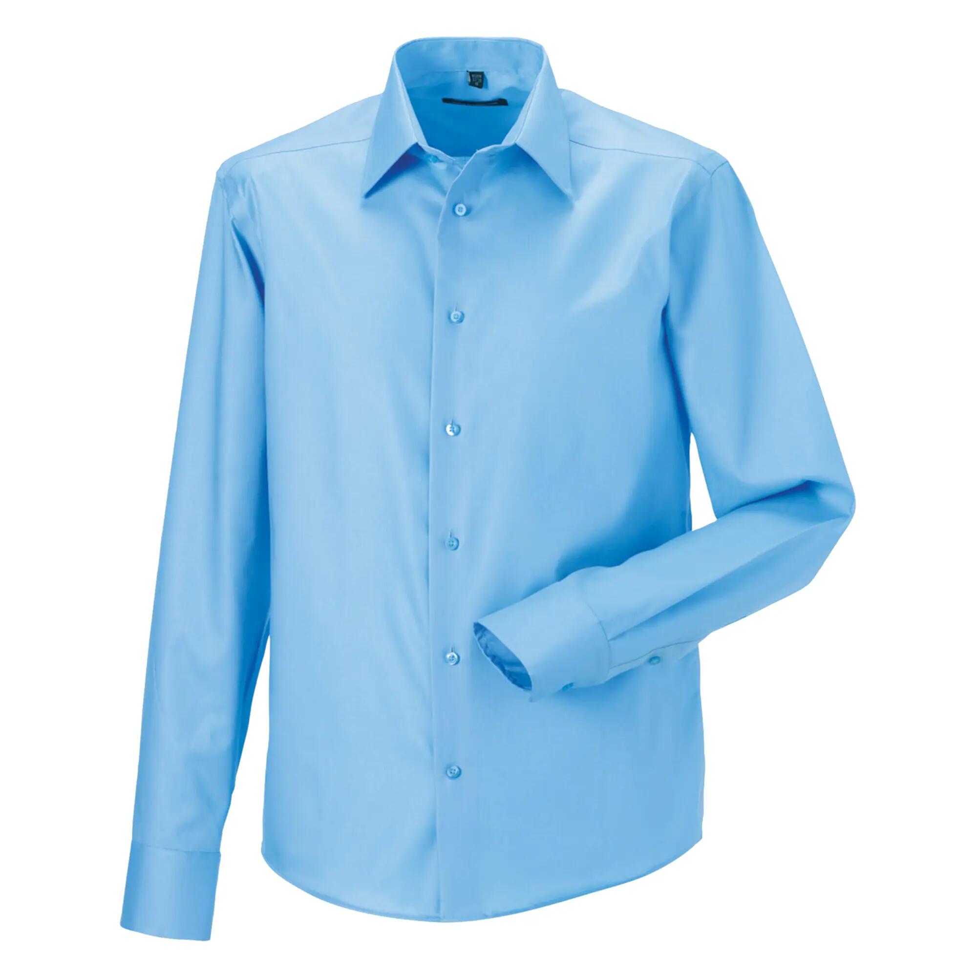 Russell Collection Mens Long Sleeve Tailored Ultimate Non-Iron Shirt