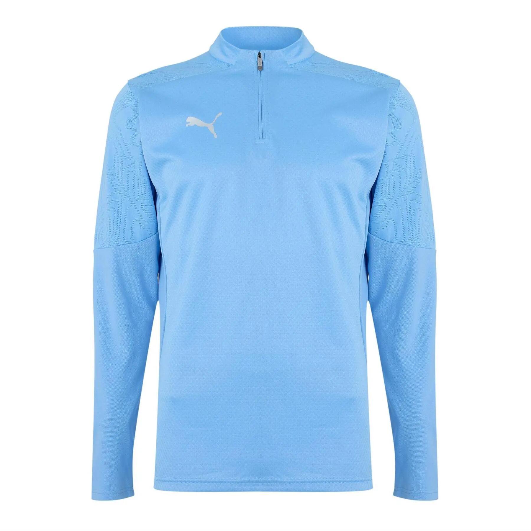 Puma Mens TeamFinal Quarter Zip Training Fleece Top