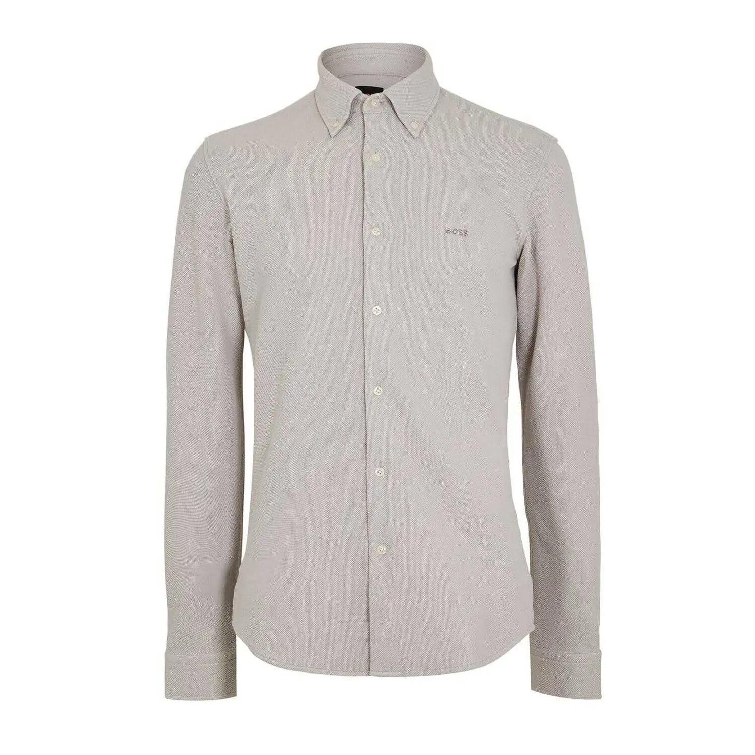 Boss Mens Embroidered Logo Collared Shirt