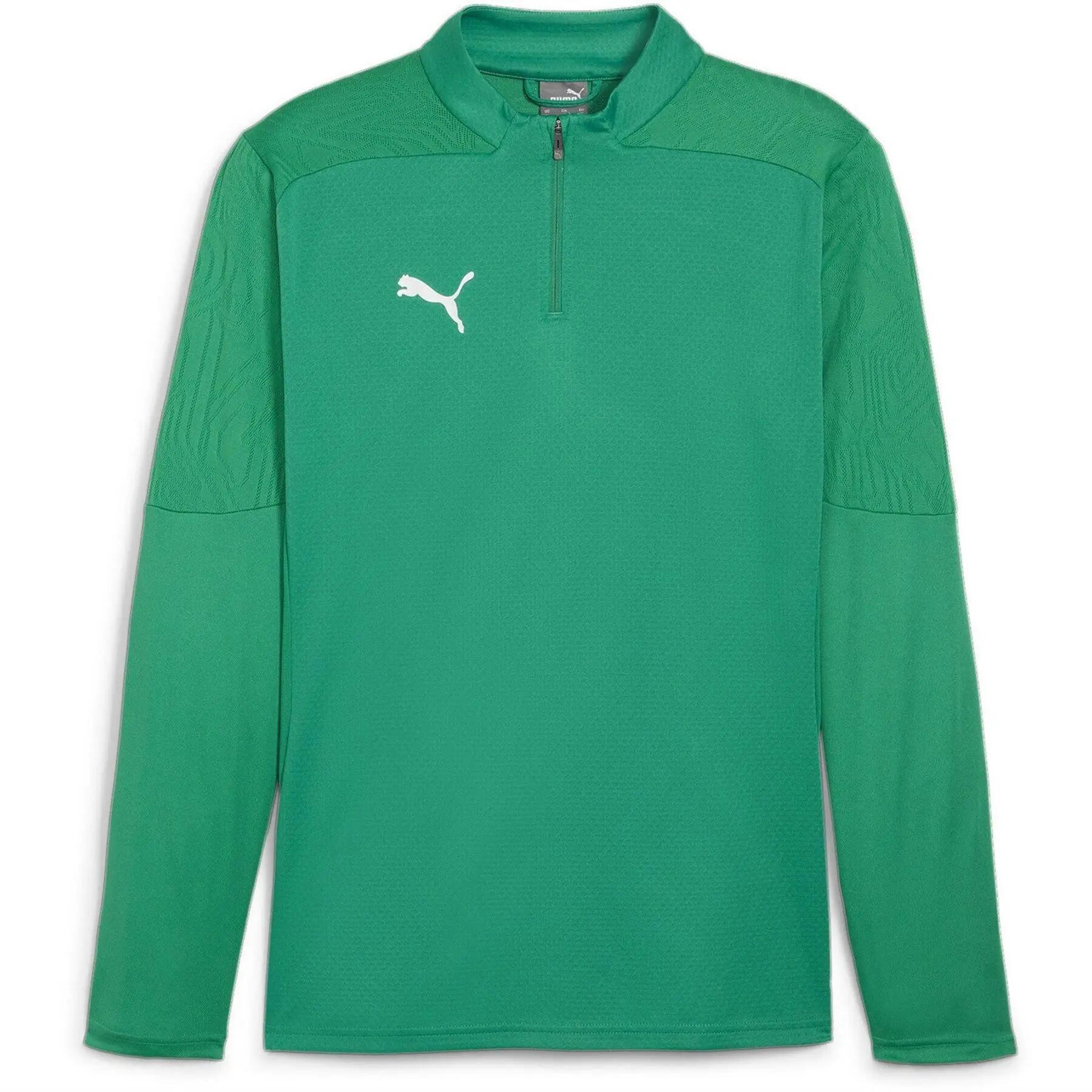 Puma Mens TeamFinal Quarter Zip Training Fleece Top