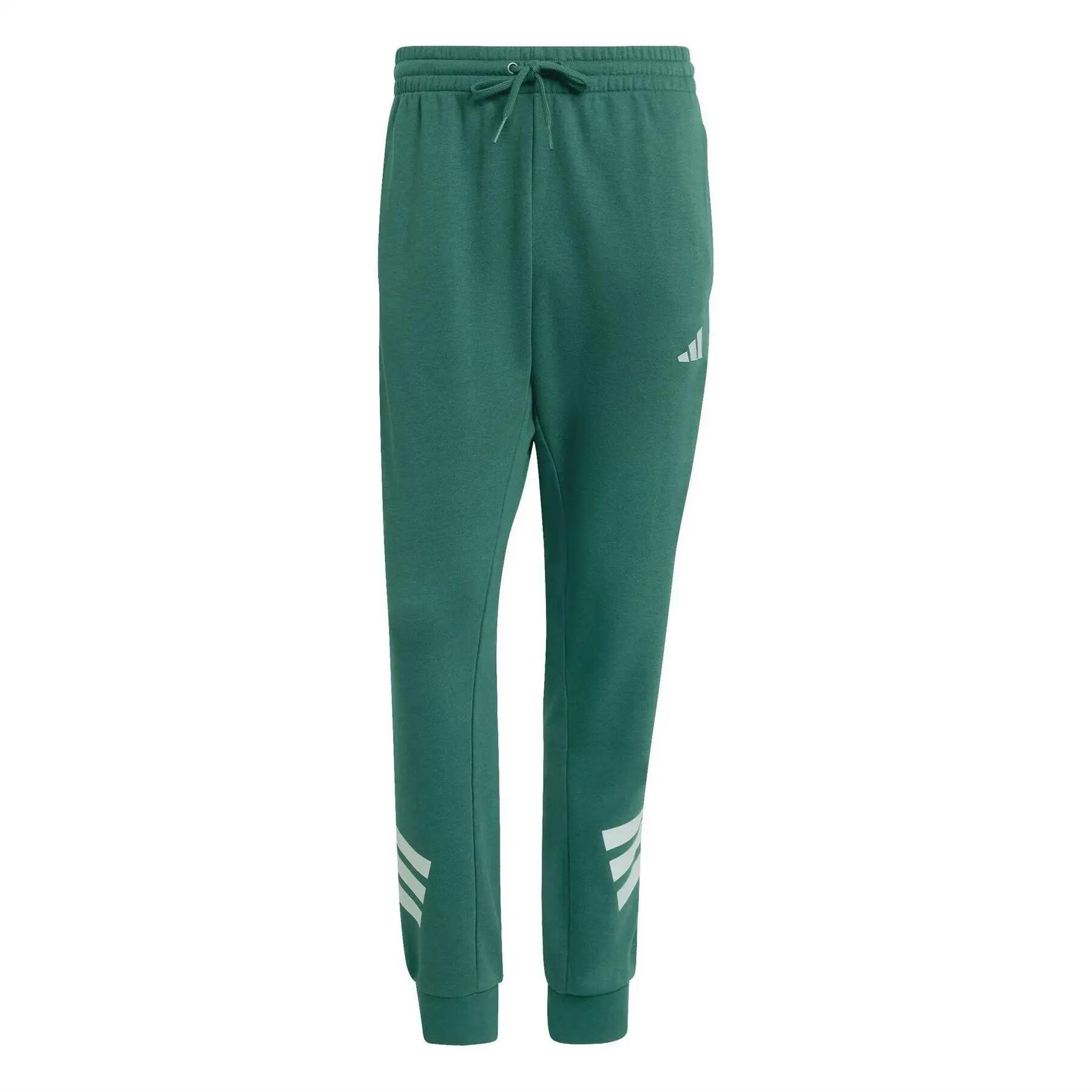 Adidas Mens 3 Stripes Tapered Slim Running Jogging Bottoms