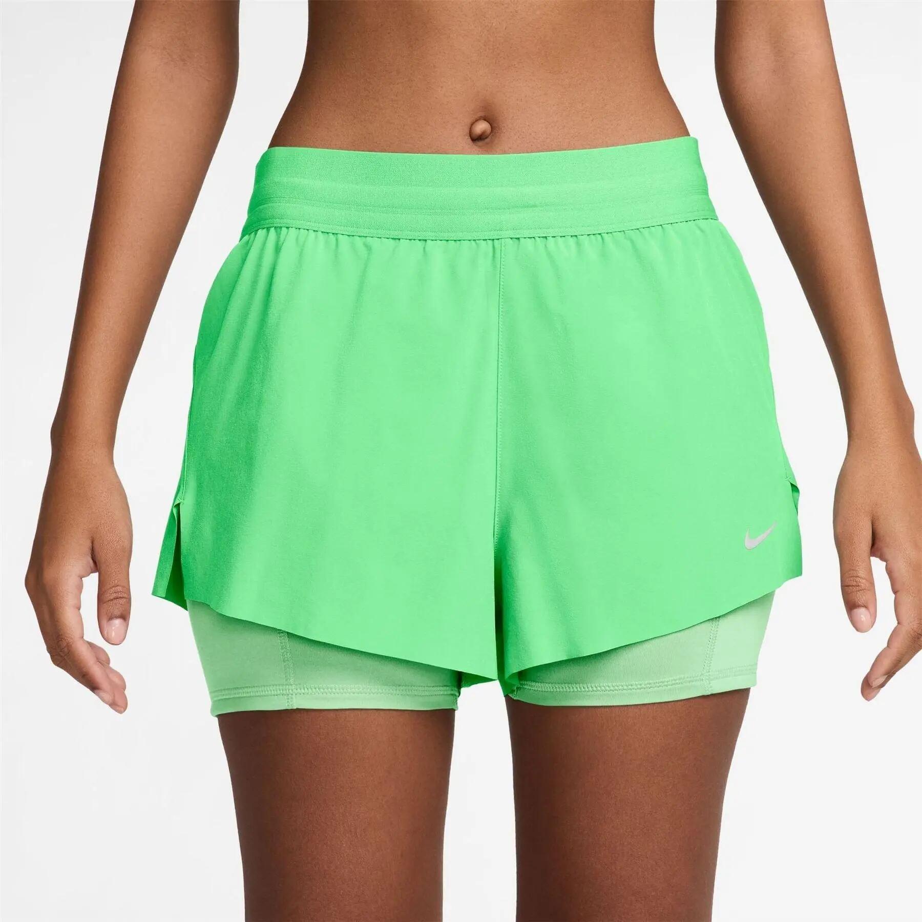 Nike Womens/Ladies FIT Swift 2 in 1 Running Shorts