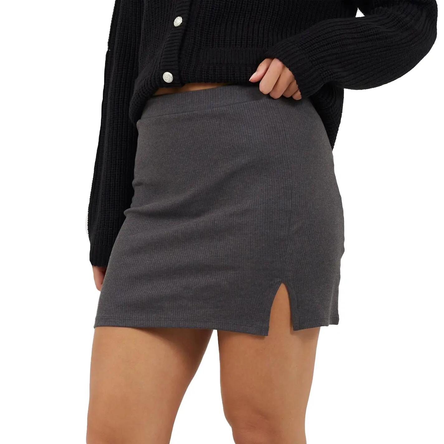 Brave Soul Womens/Ladies Ribbed High Waist Mini Skirt