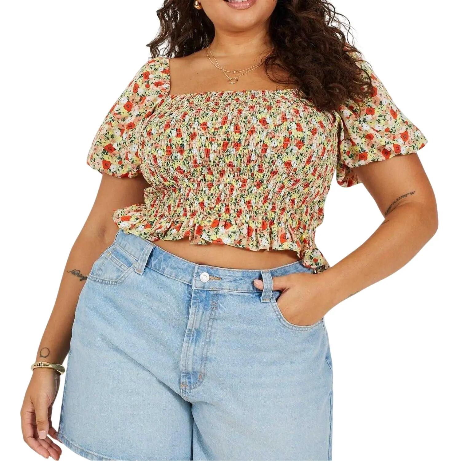 Brave Soul Womens/Ladies Puff Sleeve Top