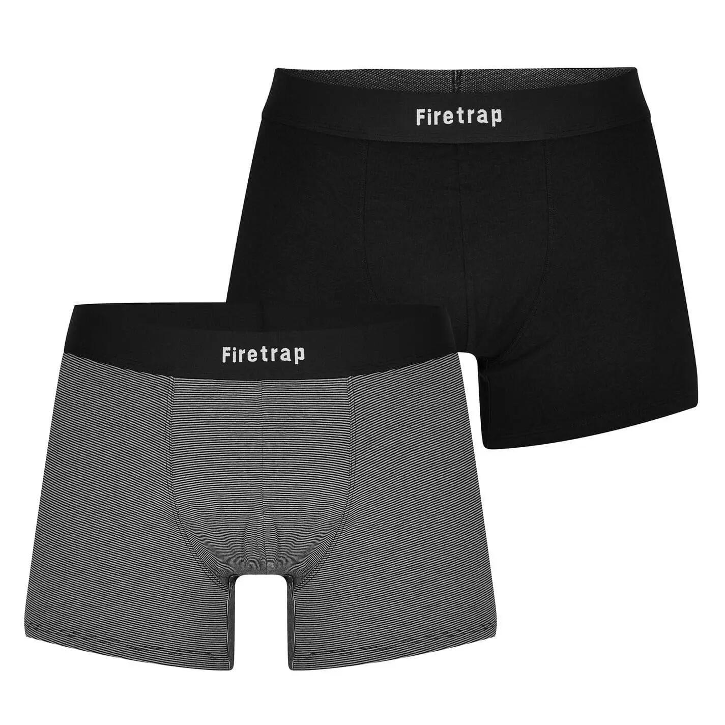 Firetrap Mens Logo Boxer Shorts (Pack of 2)