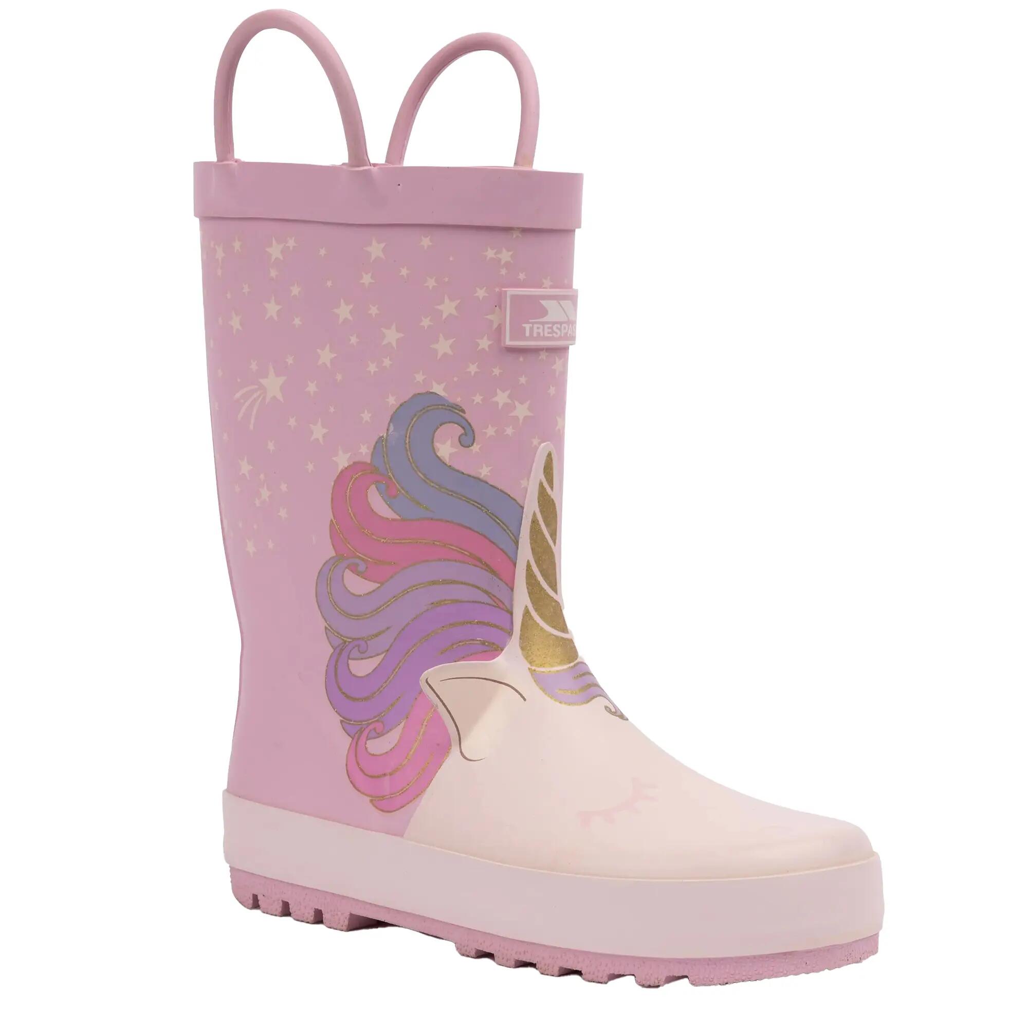 Trespass Childrens/Kids Character Unicorn Wellington Boots