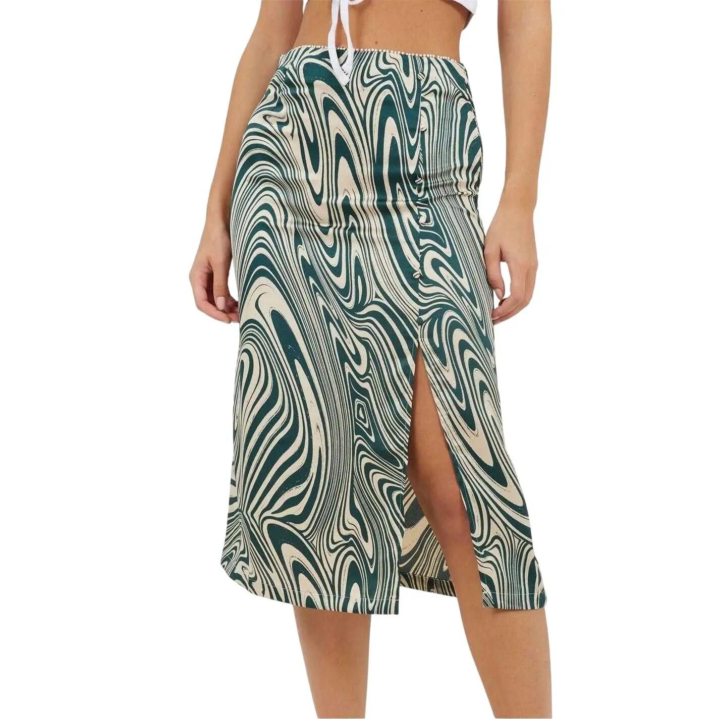 Brave Soul Womens/Ladies Swirl Print Midi Skirt