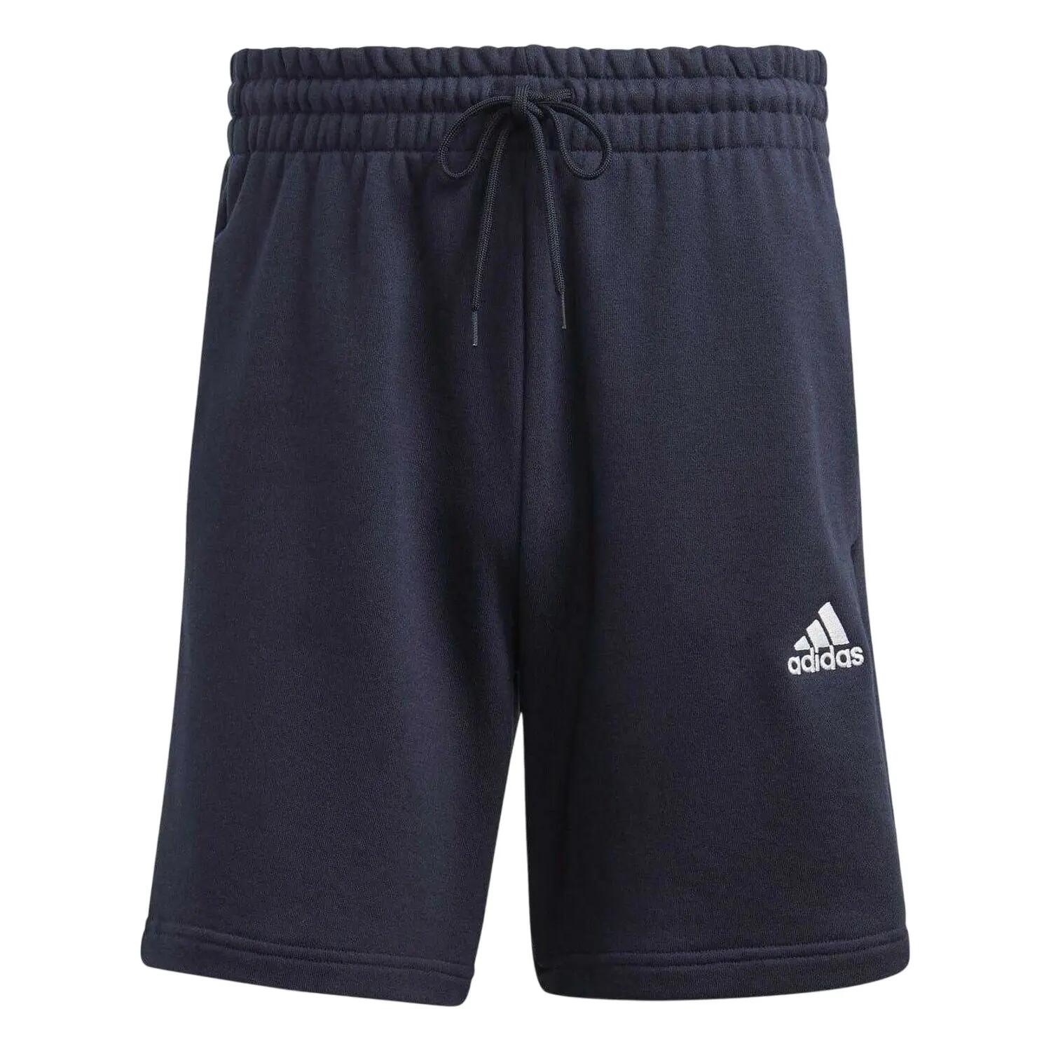Adidas Mens Fleece 3 Stripes Shorts