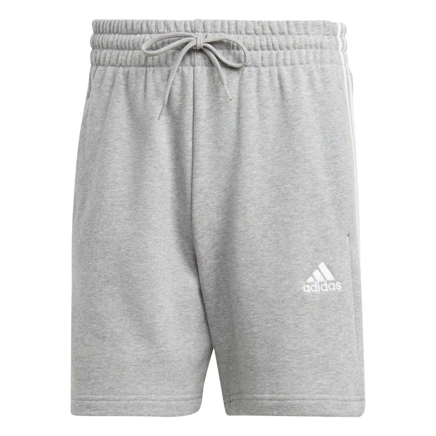 Adidas Mens Fleece 3 Stripes Shorts