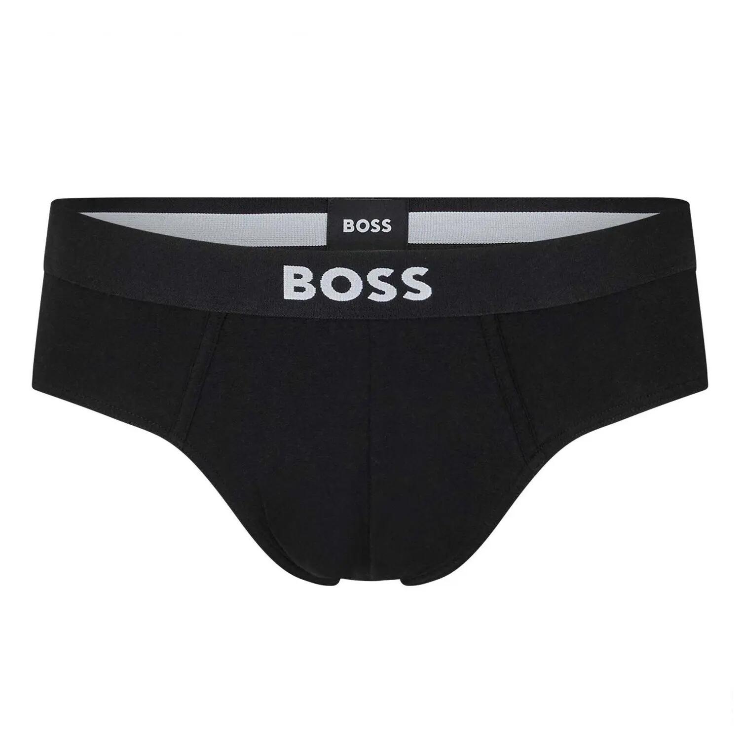 Boss Mens Logo Cotton Briefs (Pack of 3)