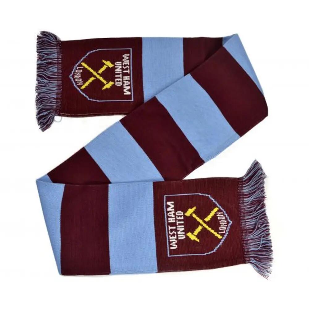 West Ham FC Official Football Jacquard Bar Scarf