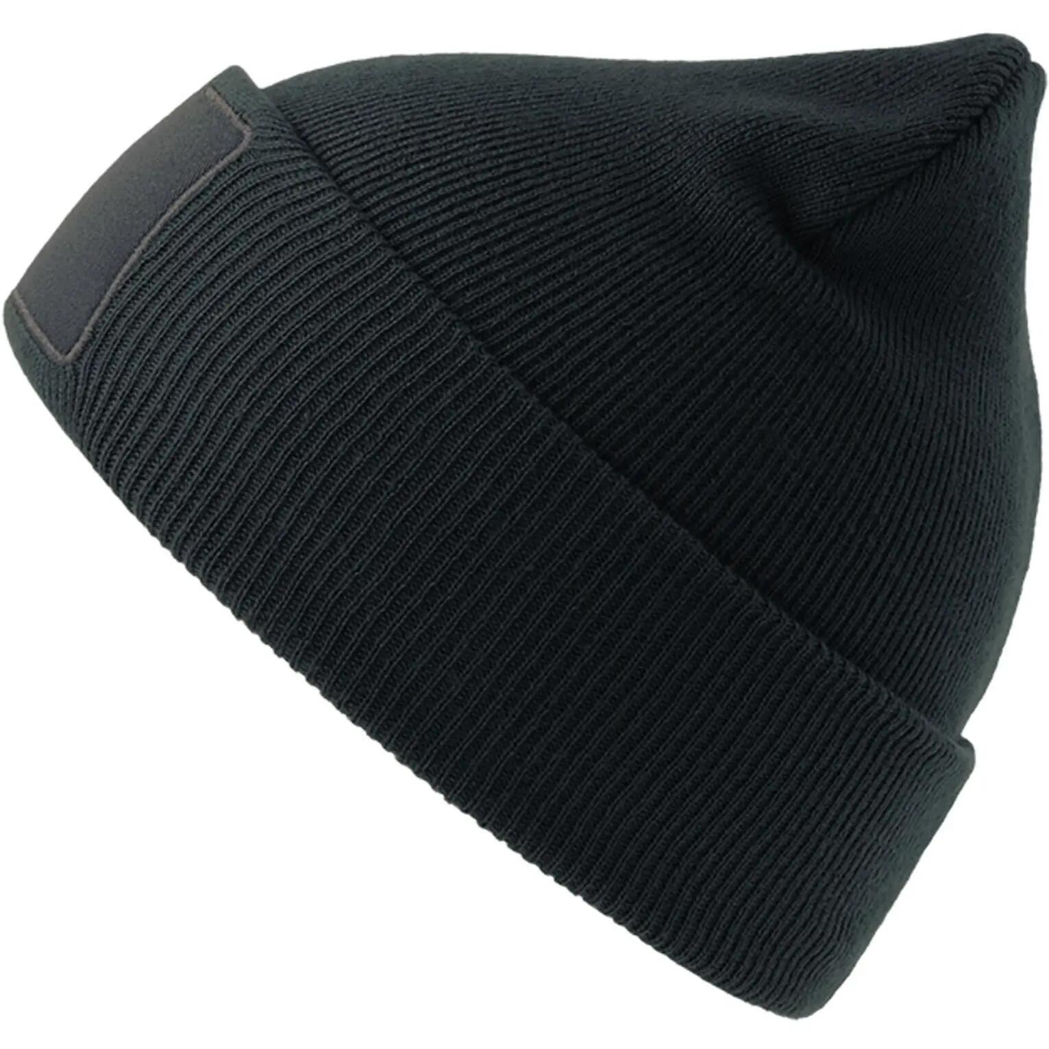 Atlantis Unisex Adult Wind S Patch Recycled Double Skin Cuffed Beanie