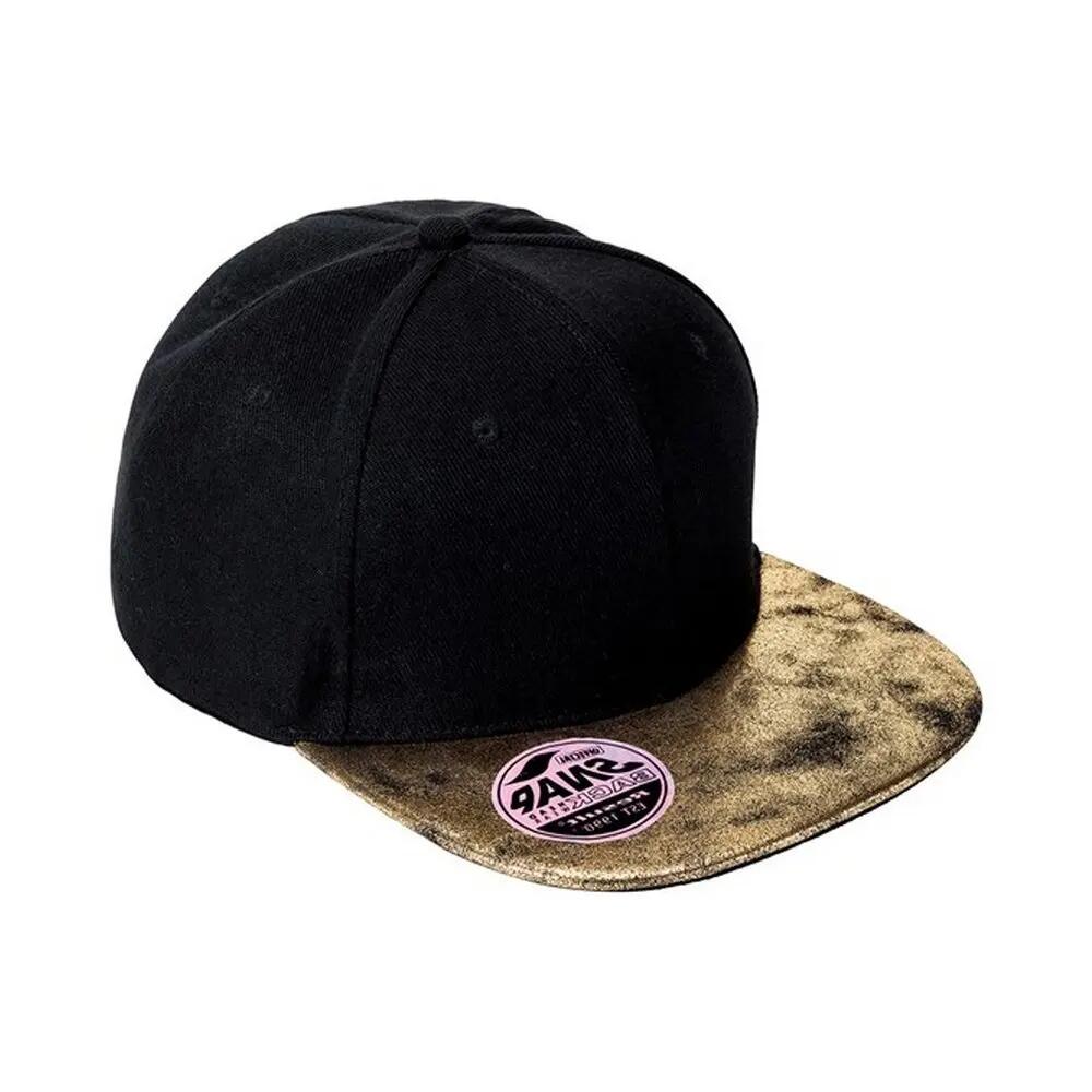 Result Headwear Unisex Adult Bronx Glitter Flat Peak Snapback Cap