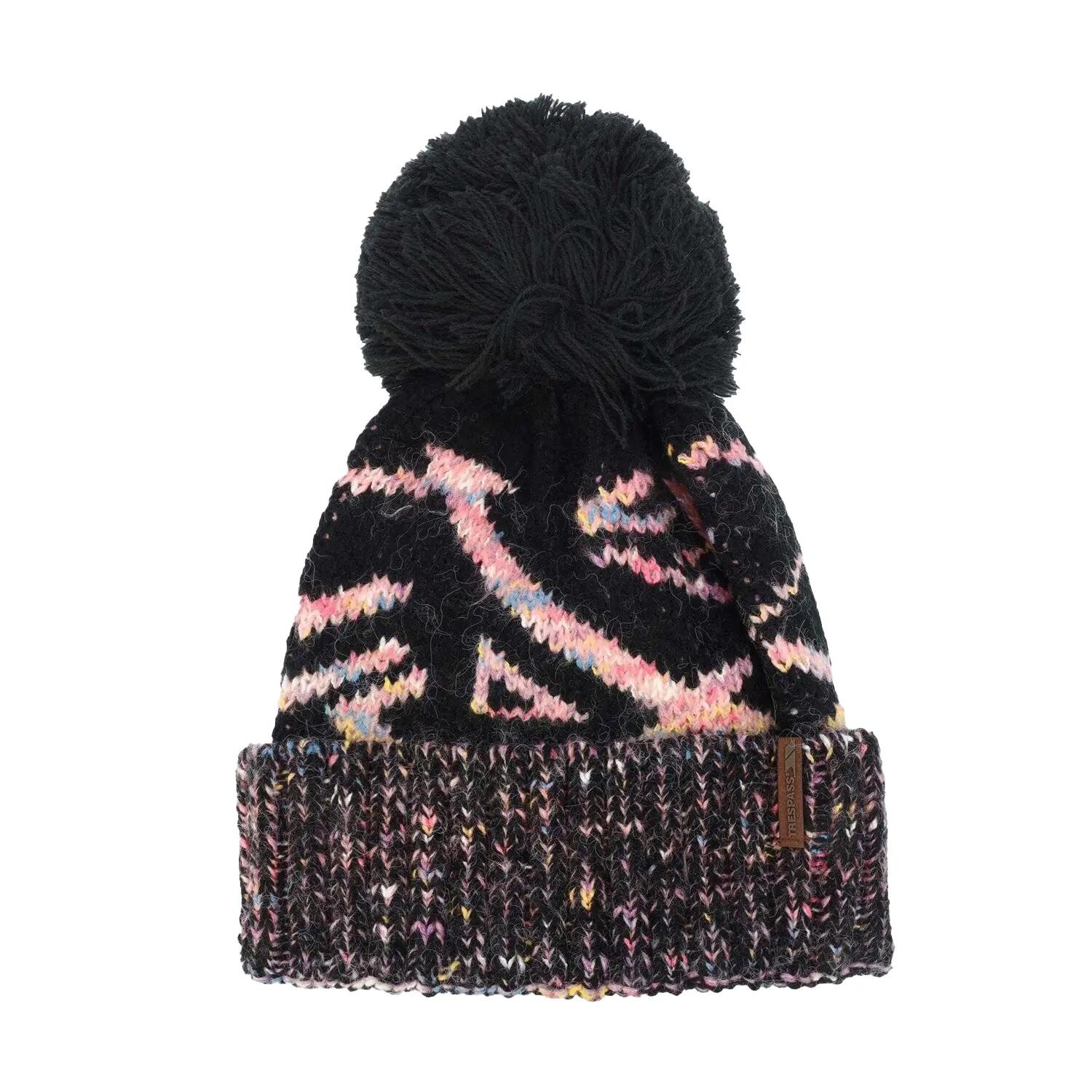 Trespass Womens/Ladies Diandra Colour Block Knitted Pom Pom Beanie