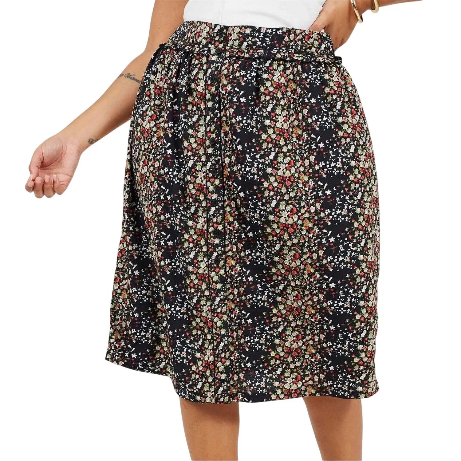 Brave Soul Womens/Ladies Floral High Waist Midi Skirt