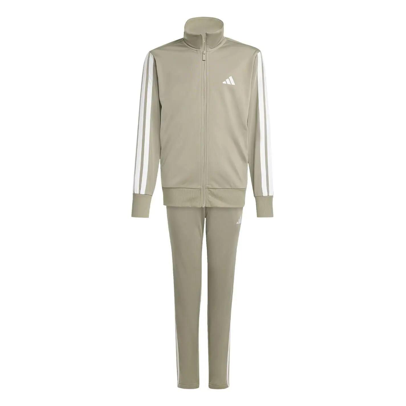 Adidas Girls 3 Stripes Tracksuit Set