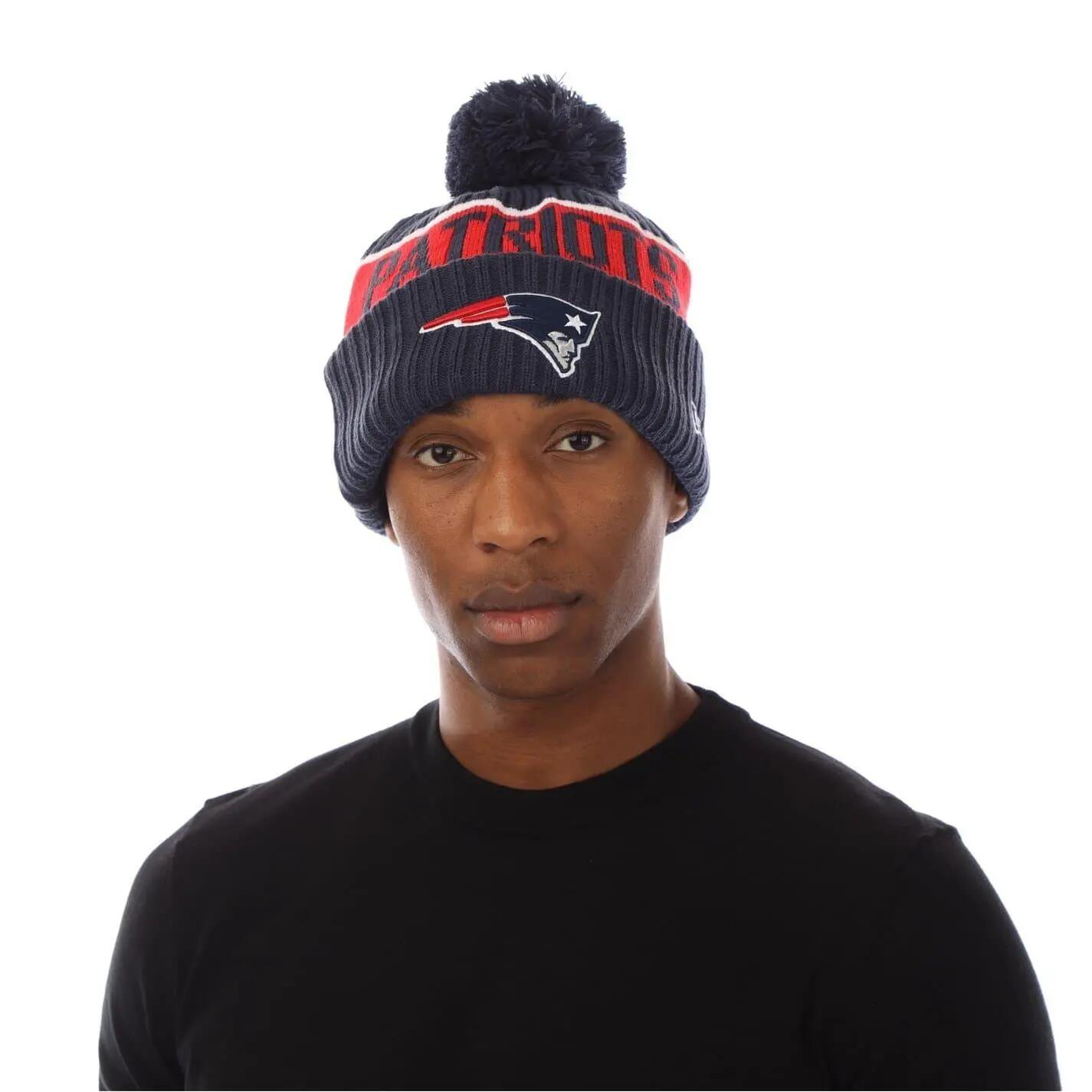 New Era Unisex Adult New England Patriots Pom Pom Beanie