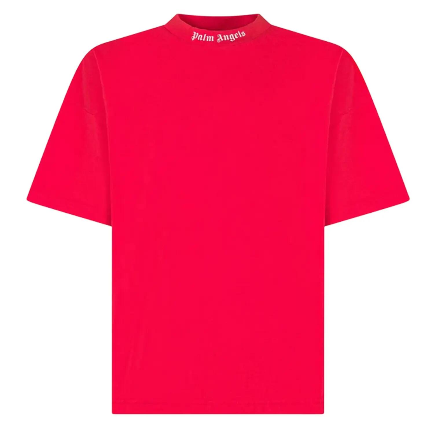 Palm Angels Childrens/Kids Plain Cotton Short-Sleeved T-Shirt