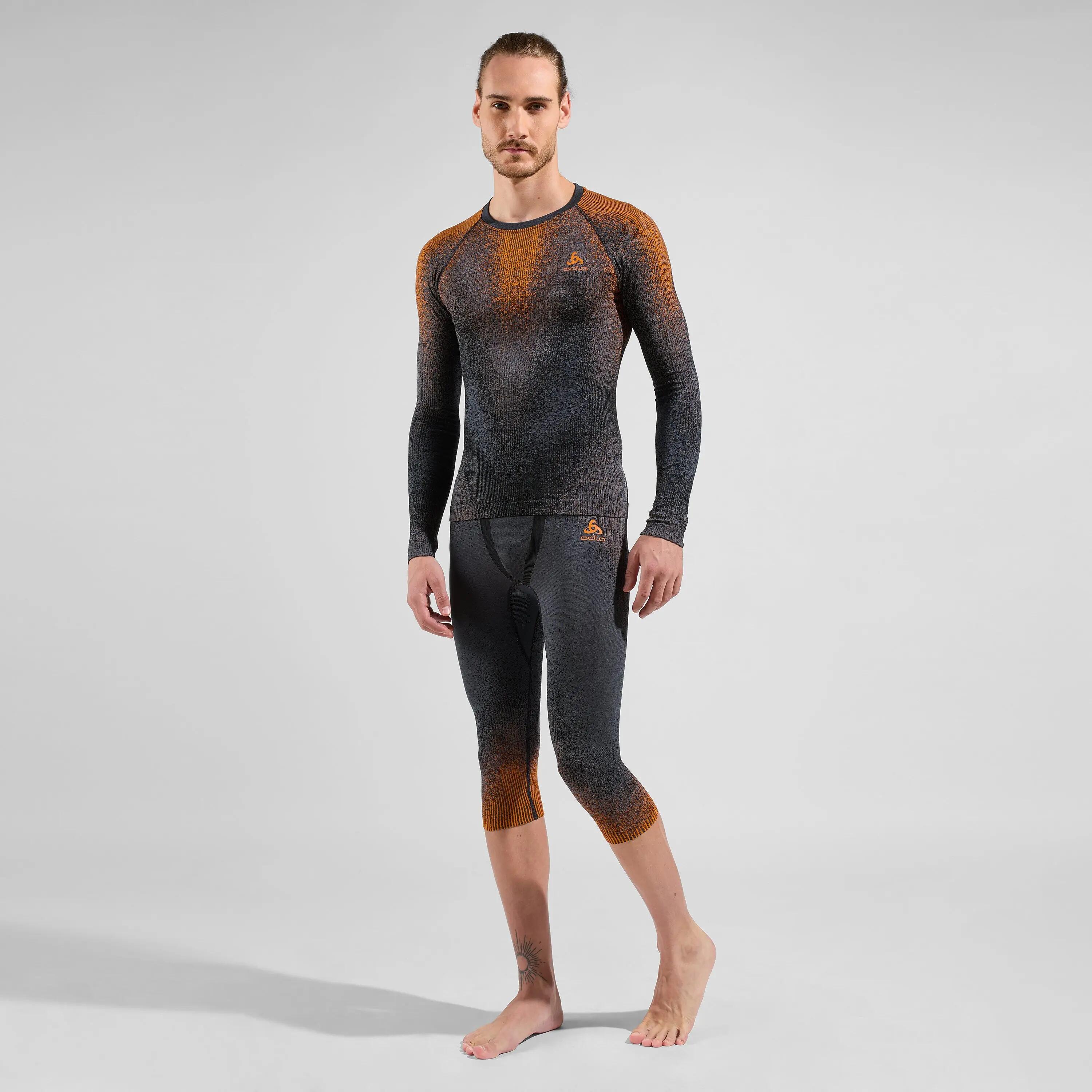Collant 3/4 ODLO Blackcomb Grigio/Arancione 5/7