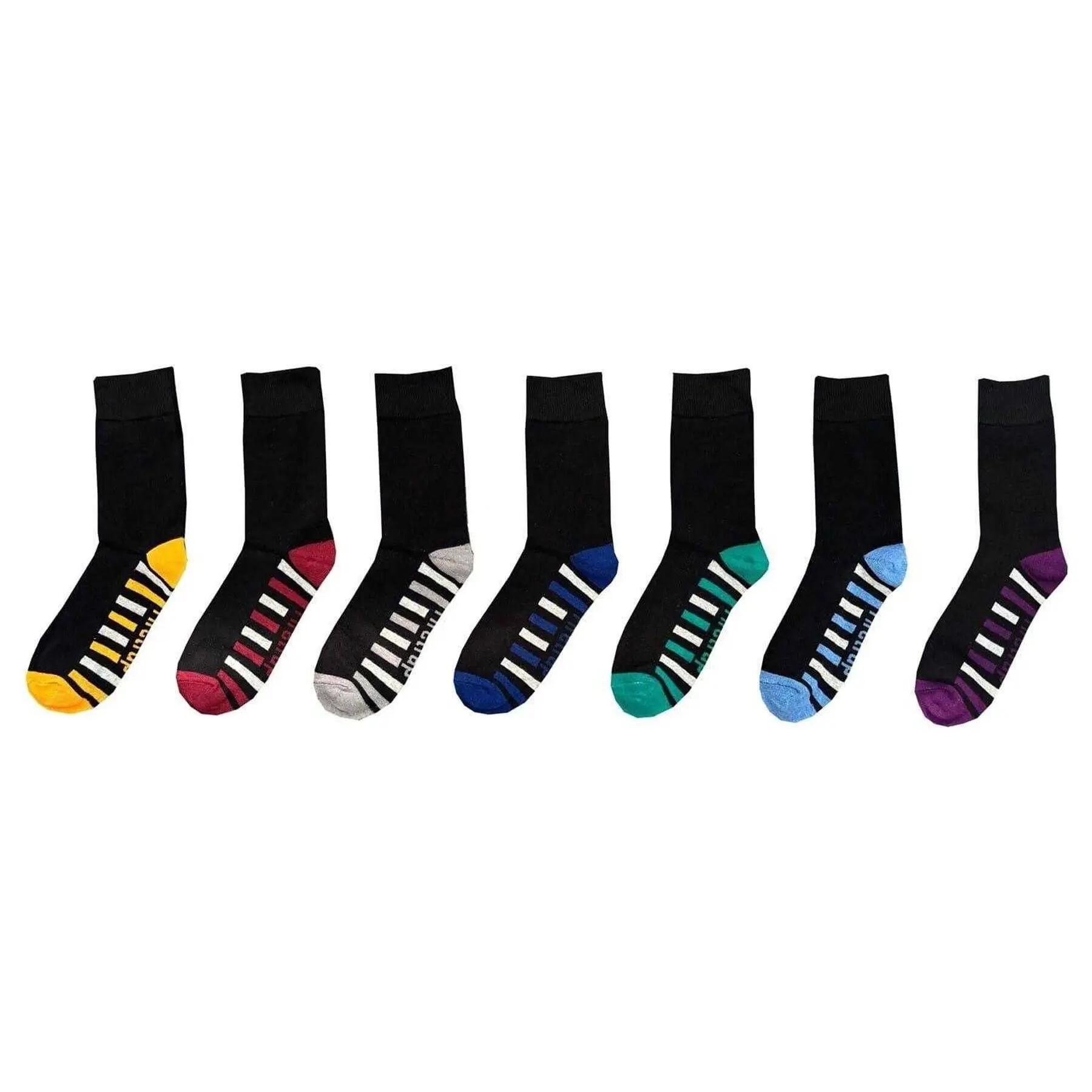 Firetrap Mens Striped Crew Socks (Pack of 7)