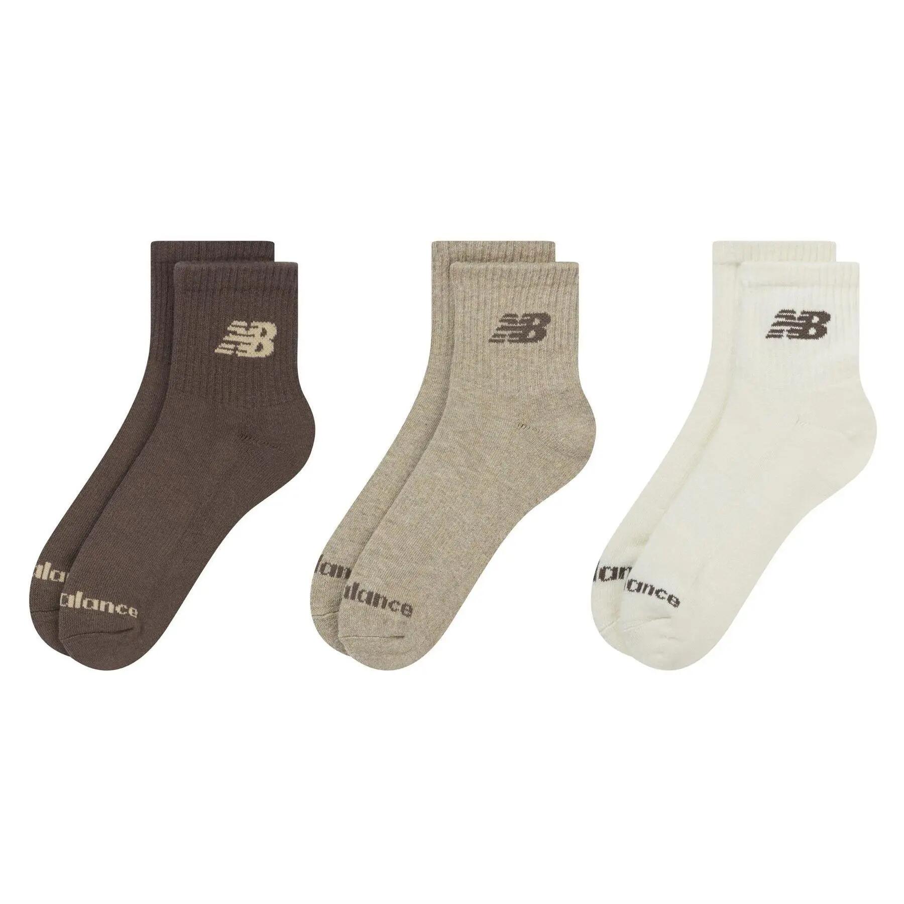 New Balance Unisex Adult Cotton Blend Ankle Socks (Pack of 3)