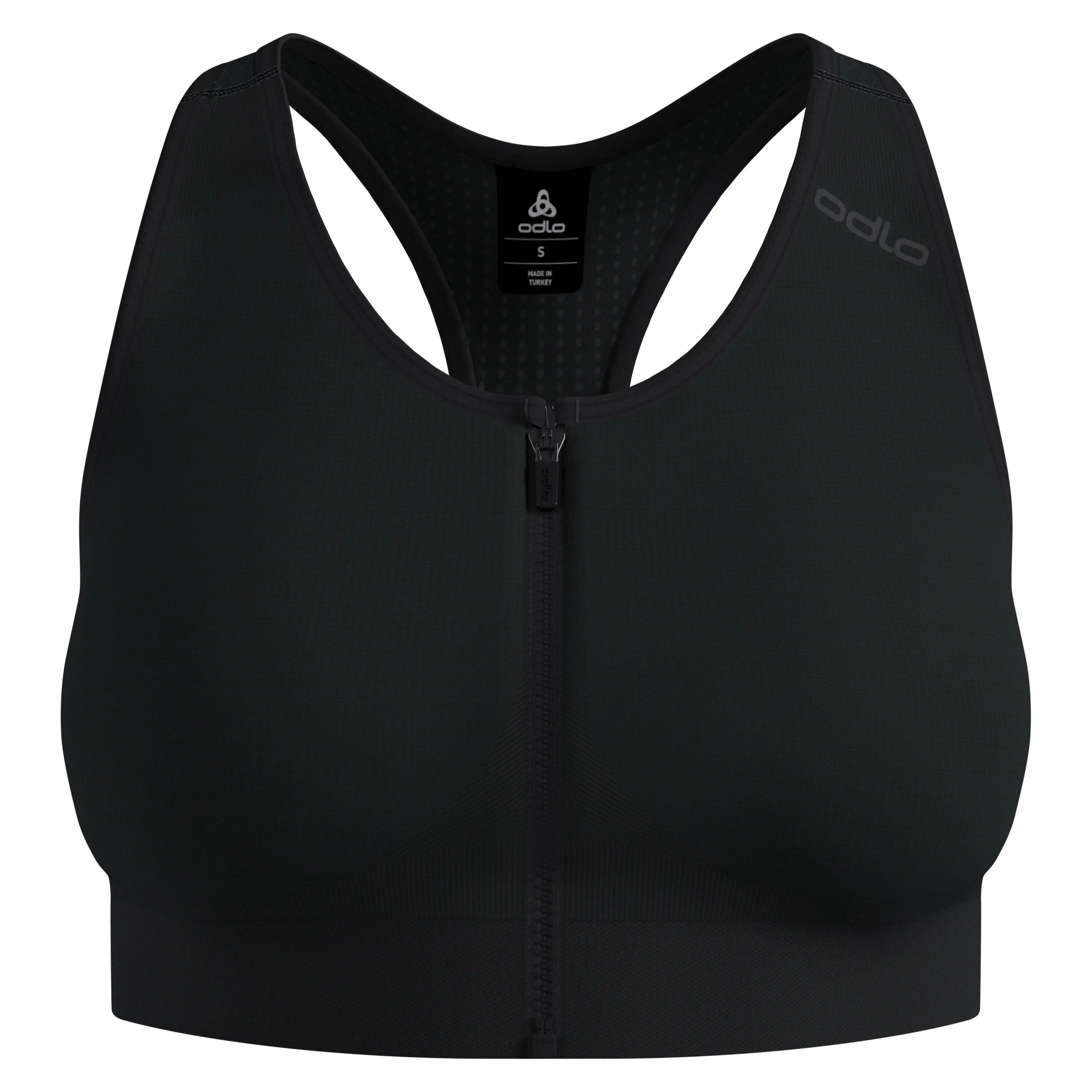 Seamless high-support sportbeha met rits ODLO 8/9